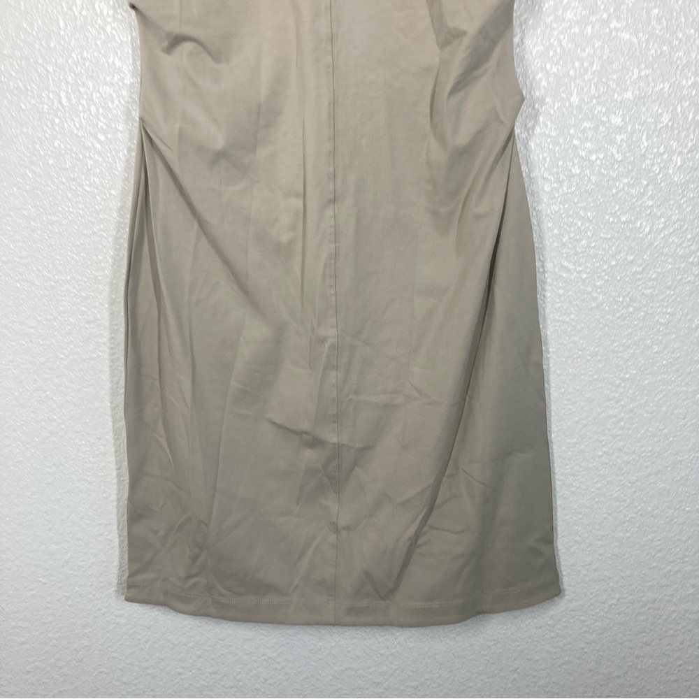 ATHLETA Effortless Tee Dress Small Stretch Anti-odor Beige Midi NWT Cotton - Picture 5 of 16